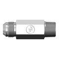 World Wide Fittings Male Pipe to Male JIC Straight Long Connector 2404LX06X06